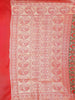 Maroon Semi Banarasi Saree with Geometric and Animal Design on the Body with Border - Diadem
