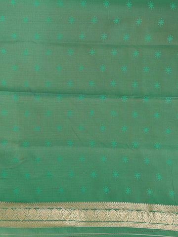 Red Semi Banarasi Saree with Fancy Design on the Body with Zari Border - Diadem