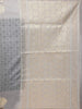 Grey Semi Tussar Silk Saree with Geometric Design on the Body and without Border - Diadem