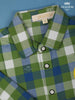 Pista Green And Blue Checked Full Sleeve Cotton Shirt - Diadem