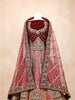 Maroon Velvet Bridal Lehenga for Women with Floral Embroidery - Diadem