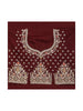 Maroon Velvet Bridal Lehenga for Women with Floral Embroidery - Diadem