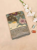Teal Green Banarasi Saree with Floral Design on the Body with Designed Border - Diadem