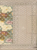 Teal Green Banarasi Saree with Floral Design on the Body with Designed Border - Diadem