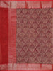 Wine Chanderi Silk Saree with Baroque Damask Design on the Body with Contrast Border - Diadem