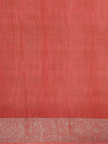 Black Chanderi Silk Saree with Illusion Design on the Body with Contrast Border - Diadem