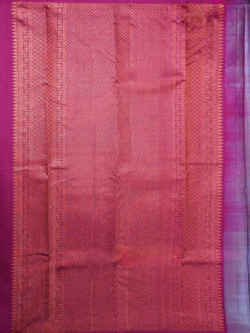 Teal Blue Pure Kanchipuram Bridal Silk Saree with Zari Butta on the Body with Zari Border - Diadem