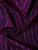Violet Pure Kanchipuram Bridal Silk Saree With Stripes Design - Diadem