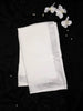 White Satin Bridal Saree with Beads and Dots Design on the Body with Design Border - Diadem