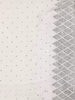 White Satin Bridal Saree with Beads and Dots Design on the Body with Design Border - Diadem