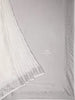 White Satin Bridal Saree with Beads and Dots Design on the Body with Design Border - Diadem