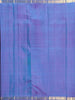 Blue Green Dual Tone Pure Kanchipuram Bridal Silk Saree with Stripes on the body and Contrast Zari Border - Diadem