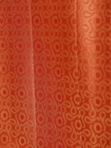 Red Soft Silk Saree with Zari Butta Design on the Body and without Border - Diadem