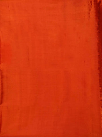 Red Soft Silk Saree with Zari Butta Design on the Body and without Border - Diadem