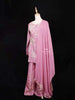 Baby Pink Palazzo Salwar Suit Adorned with Thread and Floral Prints Design with Dupatta - Diadem