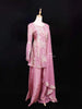 Baby Pink Palazzo Salwar Suit Adorned with Thread and Floral Prints Design with Dupatta - Diadem