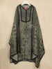 Olive Green Cotton Straight Cut Salwar Suit for Adorned with Sequins and Flower Prints, Paired with Dupatta - Diadem