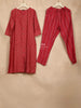 Red Cotton Straight Cut Salwar Suit for Women Adorned with Floral Prints - Diadem