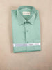 Green Cotton Plain Formal Shirt, Full Sleeve - Diadem