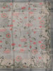 Light Blue Semi Tussar Silk Saree with Floral Design On the Body without Border - Diadem