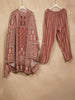 Light Brown Crepe Straight Cut Salwar Suit Adorned with Floral Prints paired with Dupatta - Diadem