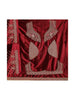 Dark Red Velvet Bridal Lehenga for Women with Floral Embroidery - Diadem