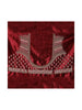 Dark Red Velvet Bridal Lehenga for Women with Floral Embroidery - Diadem