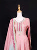 Pink Straight Cut Salwar Suit Adorned with Sequins and Mirror Design paired with Dupatta - Diadem