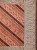 Brown Semi Tussar Silk Saree with Rural Motif on the Body with Designed Lace Border - Diadem