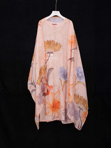 Orange Straight Cut Salwar Suit for Women Adorned with Glitter and Flower Design with Dupatta - Diadem