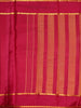 Maroon Pure Kanchipuram Silk Saree with Stripes Design on the Body with Zari Border - Diadem