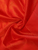 Red Pure Kanchipuram Bridal Silk Saree with Stripes and Floral Design on the Body and Without Border - Diadem
