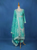 Aqua Blue Floral Embroidery Salwar Suit for Women - Diadem