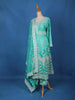 Aqua Blue Floral Embroidery Salwar Suit for Women - Diadem