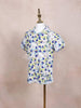 Off-White Kids Top Adorned with Flower and Leaf Designs - Diadem