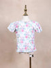 Off-White Kids Top Adorned with Flower Prints Design - Diadem