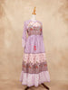 Light Purple Kurti Top Adorned with Floral and 3D Floral Design without Dupatta - Diadem