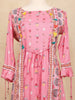 Pink Kurti Top Adorned with Pearls and Floral Design - Diadem