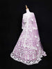 Lavender Net Lehenga Embellished with Floral Embroidery paired with Dupatta - Diadem