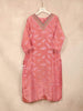 Pink Straight Cut Salwar Suit Adorned with Embroidery and Printed Feather Design with Dupatta - Diadem