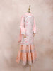 Light Pink Kids Lehenga Adorned with Sequins and Floral Design with Dupatta - Diadem