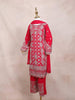 Red Kids Salwar Suit Embellished with Sequins and Stones Floral Design with Dupatta - Diadem