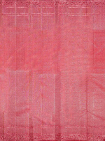 Red Pure Kanchipuram Silk Saree with Floral Patterns on the Body and with Designed Border - Diadem