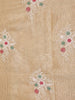 Light Beige Tissue Banarasi Saree with Chikankari work on the Body and Floral Lace Border - Diadem