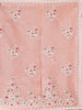Onion Pink Tissue Banarasi Saree with Chikankari work on the Body and Floral Lace Border - Diadem