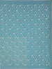 Aqua Blue Floral Thread Embroidered Organza Saree - Diadem