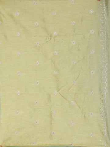 Yellow Sequin Embroidery Designed Organza Saree - Diadem