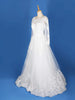 White Net Floral Lace and Stone work Wedding Gown - Diadem