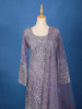 Lavender Floral Embroidery Straight Cut Salwar Suit Online - Diadem