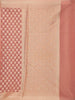 Onion Pink Art Silk Saree with Geometric Floral Design on the Body with Designed Border - Diadem